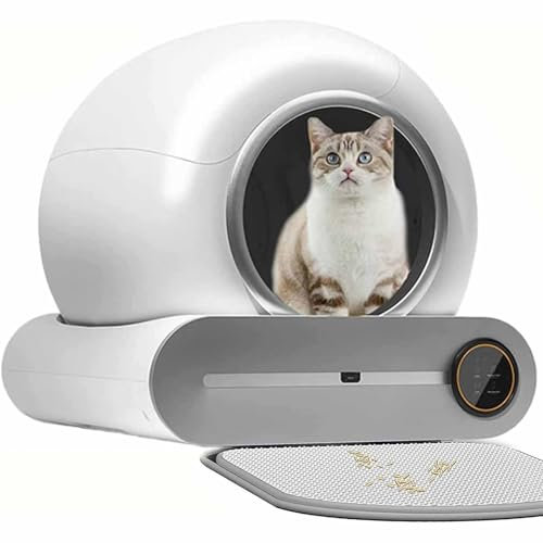 ZenSeFarin Lettiera Gatti Autopulente,Toilette Gatti Intelligente, Lettiera Intelligente per Gatti di Controllo App, Deodorante Ionico/Monitor di Salute / 65l + 9laggiornato,per Pulizia Gatto