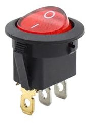 1PCS/5pcs 12V / 220V interrupteur à LED interrupteur d'alimentation bouton de voiture lumières ON/OFF interrupteur à bascule rond 3 broches(50R,1PCS_220V)