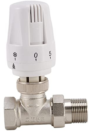 Vanne de Radiateur Thermostatique en Laiton 3/4 Pouces Type Droit DN20 Vanne de RéGulation de TempéRature Automatique Chauffage par le Sol