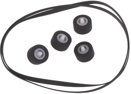 Hattba 1 Set Gummi-Rollen, Riemenscheibe mit Antriebsriemen für RSCH404X 510X Kassettendeck-Klebeband-Recorder, Riemenscheibe
