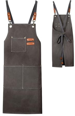 PROPIO CHEF PROFESIONAL - Grupo de cocina ajustable, delantales de horno de servicio pesado | Ropa de trabajo, uniforme culinario para mujeres y hombres, elegantes equipos de protección para el r