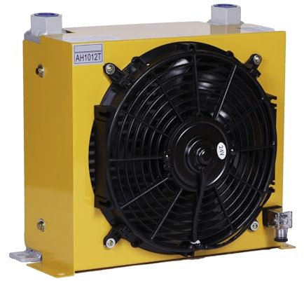 Enfriador de aceite AH1012T-CA con ventilador, 100 l/min, radiador de aceite refrigerado por aire, intercambiador de calor de placas Amplia aplicación(38W AC380)