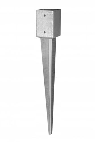 BK SHOP 4 soportes para postes, anclajes para clavar, pie de soporte de 45 x 550 mm, anclaje de poste de acero galvanizado de 1,5 mm, anclaje de suelo para postes de madera, zapatos para terrazas y