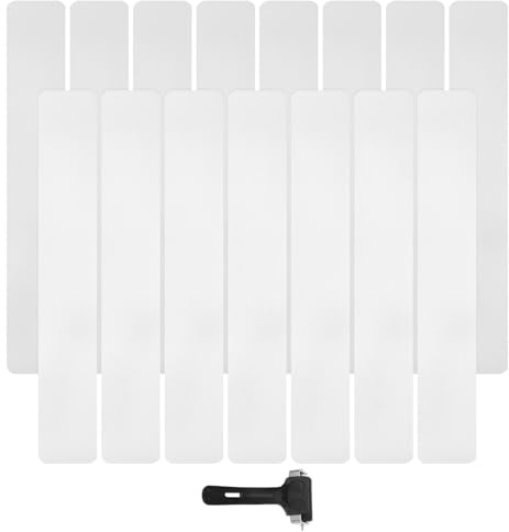 Mipcase Strisce Antiscivolo Trasparenti per Bagno e Scale 15 Pezzi con Rullo Nastro Adesivo di Sicurezza ad Alta Trazione per Pavimenti Bagnati Protezione Antiscivolo per Doccia Vasca