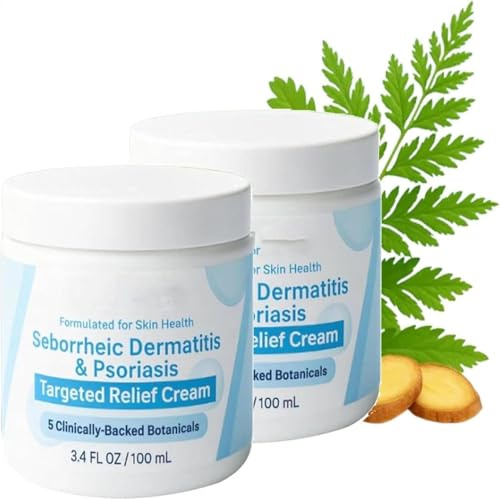 2 Pièces Crème Pour Le Traitement De La Dermatite Séborrhéique Et Du Pso-riasis -Baume Apaisant Pour Le Cuir Chevelu, Crème Réparatrice Pour La Barbe Pour Un Cuir Chevelu Et Une Peau Doux Et Apaisés