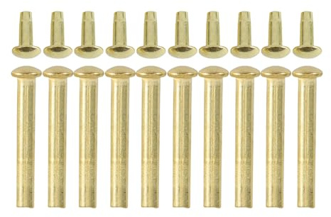 Kit di Rivetti in Acciaio Inox per Ventaglio Pieghevole, 10 Set | Oro, Leggero e Portatile, Installazione Semplice per Ventagli di Legno e Fai da Te