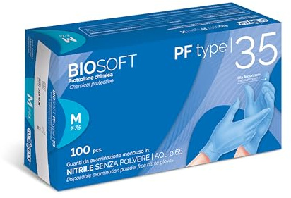 Guanti da esaminazione, monouso in nitrile senza polvere