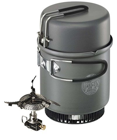 Optimus Crux Lite Tactical Kochsystem – Ultraleichtes Camping-Kochset mit 0,95 L Topf & 3 kW Gaskocher | Kompakt & effizient für Outdoor, Trekking, Bushcraft inkl. Pfanne & Tasche