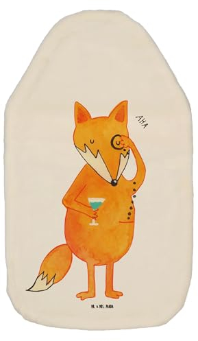 Mr. & Mrs. Panda Wärmflasche Fuchs Lord - Geschenk, Körnerkissen, Wärmflaschenbezug, schick, Wärmekissen, Kleine Wärmflasche, Bettflasche, Monokel,