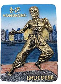 3D China HongKong Bruce Lee Kühlschrank Kühlschrankmagnet Touristische Souvenirs Harz Magnetische Aufkleber Home & Kitchen Dekoration von Reise Geschenk