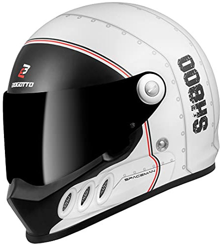 Bogotto SH-800 Spaceman Helm, weiß/schwarz, XS