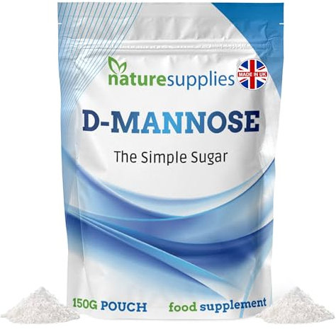 D Mannose Powder 150 g Pack - Pure D-Mannose for Natural Support - (NOT D Mannose Capsules or Tablets) GMO Free, Vegan Friendly, No Chemicals - High Strength Dmannose Supplement by Naturesupplies