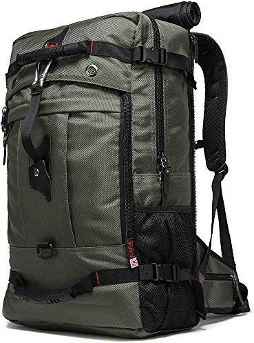 KAKA Reseryggsäck, handbagage, hållbar, konvertibel duffelväska, passar för 15,6 tums bärbar dator (medium 35 L)