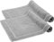 Komfortec Set di 2 tappetini da bagno, in spugna, lavabile, 800 g/m² e 100% cotone, assorbenti e ad asciugatura rapida, 50 x 80 cm, Grigio Argento