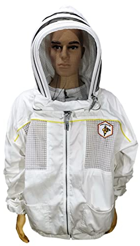 byander Imkerjacke Wolle und Air mit selbsttragender Haube (L)