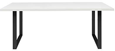 FORTE TABLES Tisch nicht ausziehbar Holzwerkstoff, Weiß, 180 x 74.7 x 90 cm