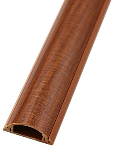 Kabelkanal Kabelschlauch Kabelmanagement Kabelabdeckung für Holzmaserung, Selbstklebend Wasserdicht robust PVC Cable Hider Management, Indoor Outdoor Home Office, 1m (39) lang