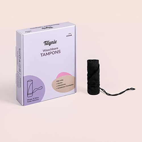 Waschbare Tampons Ultra 8 Stück, wiederverwendbare Stofftampons saugstark | Saugstark wie ein Super Plus Tampon, für mittelstarke bis starke Tage, Bio-Baumwolle, PFAS-frei, 90 °C waschbar, vegan