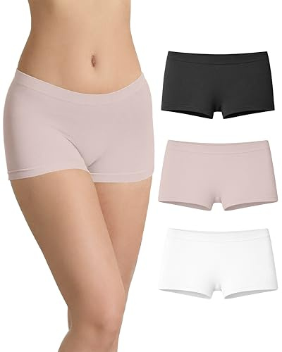 Risalti Culotte Donna Vita Alta Bamboo Morbide Senza Cuciture 3 pz | Mutande Boxer Donna Elasticizzate in Morbida Viscosa di Bamboo, Intimo Donna Traspirante Ipoallergenico, Made in Italy