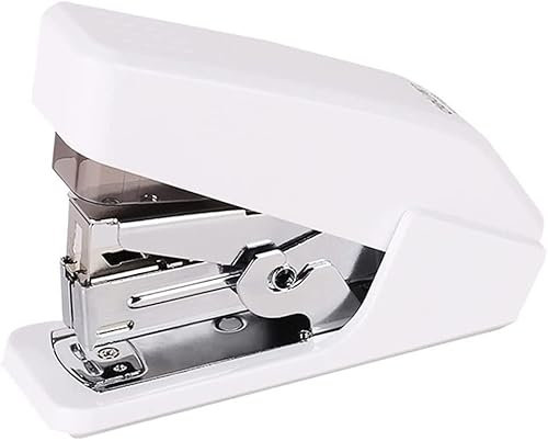 Heftgerät Weißer Office-Hefter, 20 Blatt Kapazität, Federbetriebener Manueller Hefter, Kleiner, Staufreier Office-Executive-Desktop-Hefter Bürohefter