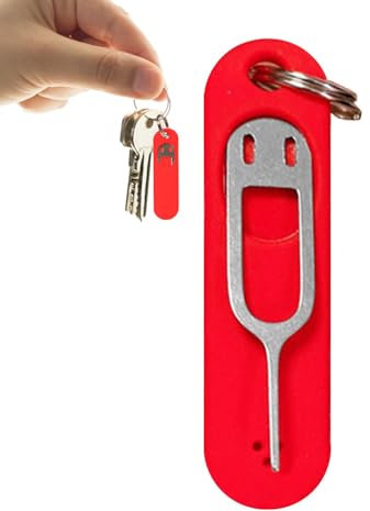 Outil d'éjection de carte SIM – Outil de retrait d'aiguille pour carte SIM, plateau de carte SIM, outil d'ouverture de plateau de cartes avec breloque porte-clés amovible pour smartphones et tablettes