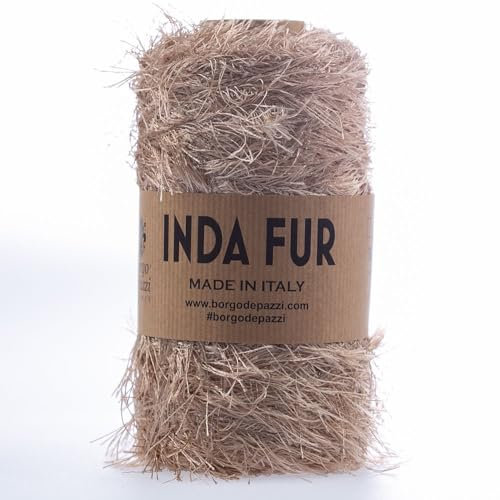 Cordoncino pelose ideale per lavori all'uncinetto oppure ai ferri (BEIGE)