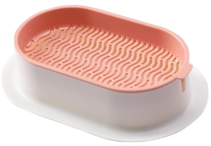 LICQIC Bandeja de semillas de hierba gatera para gatos, caja de plantas para cultivar hierba de gato (1 pieza de color blanco rosado)