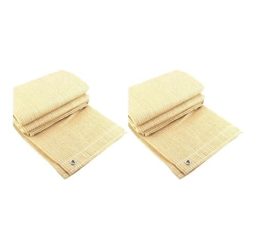 YXINAER Toldo Lateral Retráctil Pérgolas de jardín de 4 x 1 m, Red de sombreado, toldo for Piscina, balcón, Pantalla de privacidad, Cubierta de Cerca, cenador, toldo Solar(Beige-2PCS,1x4meter)