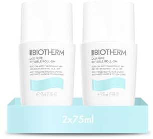 Biotherm Deo Pure Invisible 48h Deo Roll-On, Anti-Transpirant für Damen, Wirksamer Schutz vor Schweißgeruch für empfindliche Haut und alle Hauttypen ohne klebende Rückstände oder Flecken, 75 ml