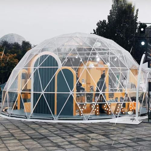 aromaoveite Garden Igloo Tent Dome Bubble Tent House, 10/12 Ft Upgraded Geodesic Dome Clear Tent, Waterproof Garden Dome Tent Suitable For Patio And Dining Places-360° Panoramic Sightseeing,3.6m