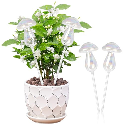 LOMUG Boules d'irrigation en verre pour grandes plantes - Arrosage automatique des plantes d'intérieur - Distributeur d'eau en verre - Gadget d'arrosage pour plantes d'intérieur - Système d'irrigation