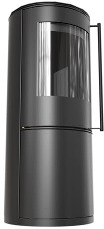 KRATKI Kaminofen Picard 9 kW Ø150 mm– freistehender Rundofen aus Stahl – TERMOTEC & Clean Glass – Ecodesign & BImSchV 2 – für Räume bis 120 m²