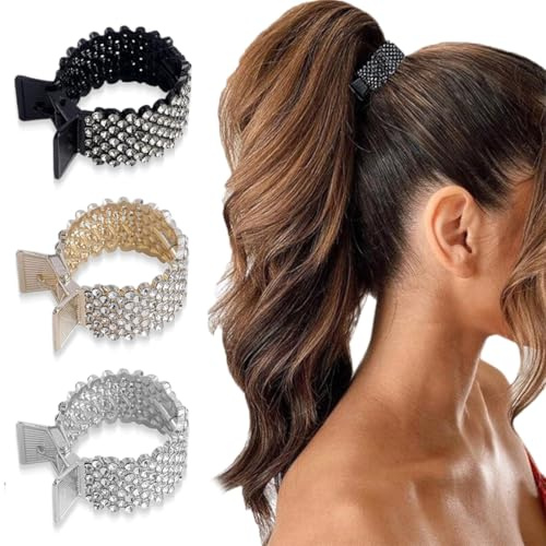FENQURO 3 Pezzi Mollette Capelli Donna, Fermaglio Capelli Donna per Capelli Piccoli, Capelli Ricci Spessi, Colori misti, Accessori per Acconciature con Presa Forte, Ideali per Donne e Ragazze