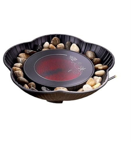 Barbecue au Charbon de Bois, Barbecue d'intérieur, cuisinière électrique en poterie pour la préparation du thé et du café, cuisinière de Table à température réglable avec Filet de Gril pour Barbecue,