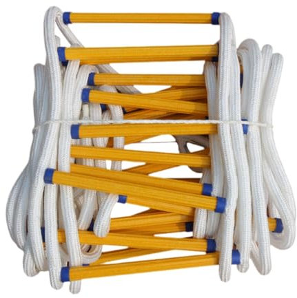 Sharplace 16ft Emergency Fire Escape Ladder with Hooks 5M Fire Evacuation Climbiaerial Work Sturdy Reusable for Engineering Home Work