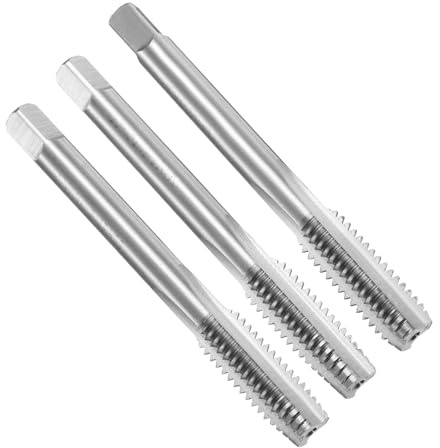 sourcing map Lot de 3 tarauds à main, 3/8-16 UNC Taper/Plug/Bottom Thread Screws, High Speed Steel Hand Threading Tool Kit