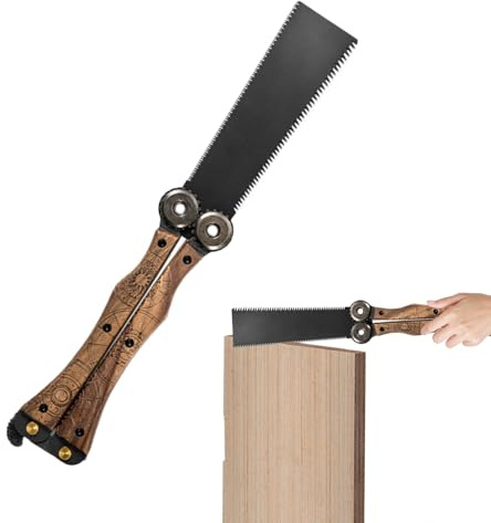 Scie de camping pliante | Sécateur portable à double tranchant – Jeu pour fêtes, camping, randonnée, survie, travaux de jardin, extérieur, coupe de branches