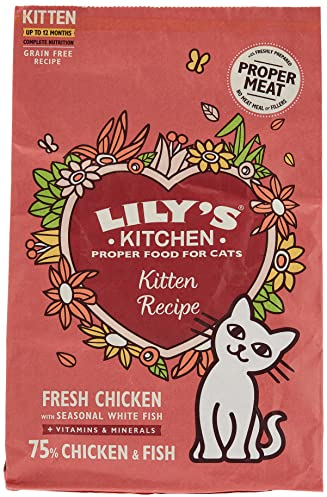 Lily's Kitchen Made with Natural Ingredients Kitten Dry Cat Food Chicken & White Fish 4 x 800g