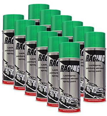 12x KWASNY 288 111 Auto-K Racing Lackspray grün metallic 400ml