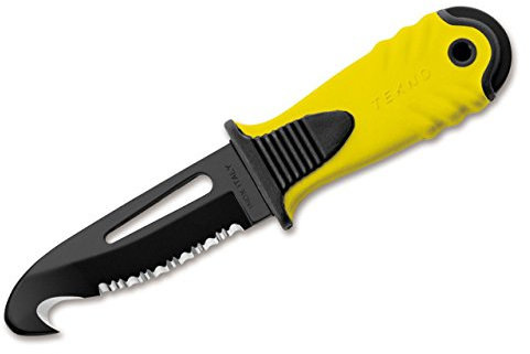 MAC Erwachsene TEKNO Rescue X Yellow Handle Tauchermesser, Gelb, One Size
