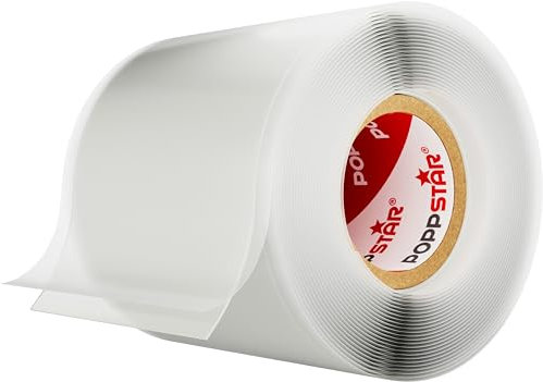 POPPSTAR selbstverschweißendes Silikonband, 3m x 50mm, Isolierband und Dichtungsband (Wasser, Luft), transparent, 1 Rolle
