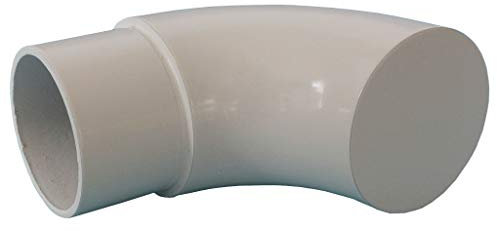 Endstück Bogen für Rohr 42,4 x 2 mm weiß pulverbeschichtet Rohrabschluß Geländer Handlauf Edelstahl