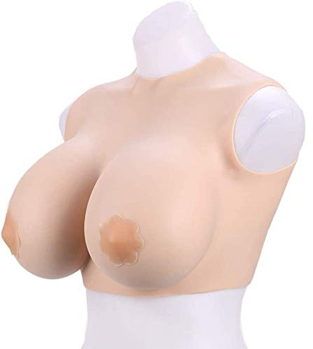 Silikon Brust Brustformen Brustprothese Medizinische künstliche brüste Crossdresser Transgender Realistische Haut 6. Generation Hochwertiges weiches Silikon (Farbe : European Yellow, Size : D Cup)