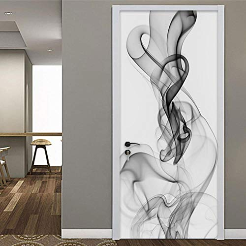 YQLKD Türtapete Türfolie 3D Rauch Fototapete Tapete wasserdichte Selbstklebende Türaufkleber Wandtattoos