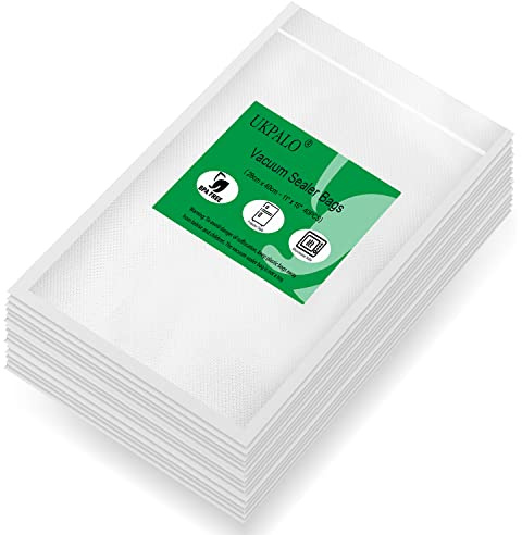 UKPALO 40 PCS 28cm x 40cm Vacuum Sealer Bags, 4 mil Thicken Food Save Bags, BPA Free Vacuum Seal Bags, Heavy Duty, Great for Vac Seal Storage and Sous Vide