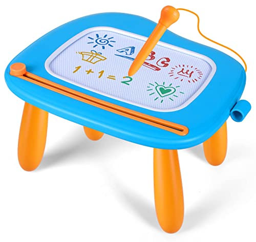 Smasiagon Toddler Toys for 1 2 3 Year Old Boys, Magnetic Drawing Board Doodle Pad for Toddlers 1-3, Educational Learning Travel Toys for Baby Boys Girls Birthday Chritsmas Gifts (Blue)