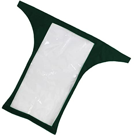 Folpus Mobility Bike Control Panel Tiller Cover Waterproof 72x60x36cm Transparent Foldable, Dark Green