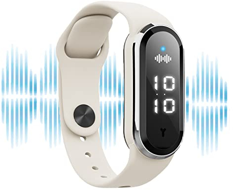 Ultraschall Mückenschutz Armband Anti Mückenarmband Uhr Gegen Moskito Band Repellent Armbänder Insektenschutz für Kinder Erwachsene Sport in der Halle und im Freien (Weiß)