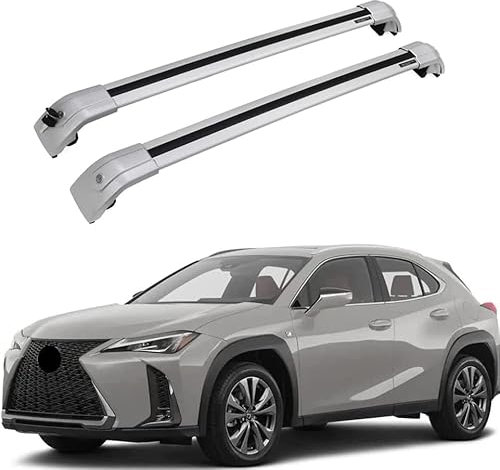JIMORY 2 Stück Auto Relingträger Dachträger Crossbar, für Lexus UX UX200 UX250H 2018-2020 Querträger Lastenträger Fahrrad DachbüGel Gepäckträger