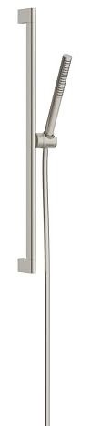 hansgrohe Pulsify 24372821 Handbrause mit Gleitstange und Schlauch aus gebürstetem Nickel, S Zoll